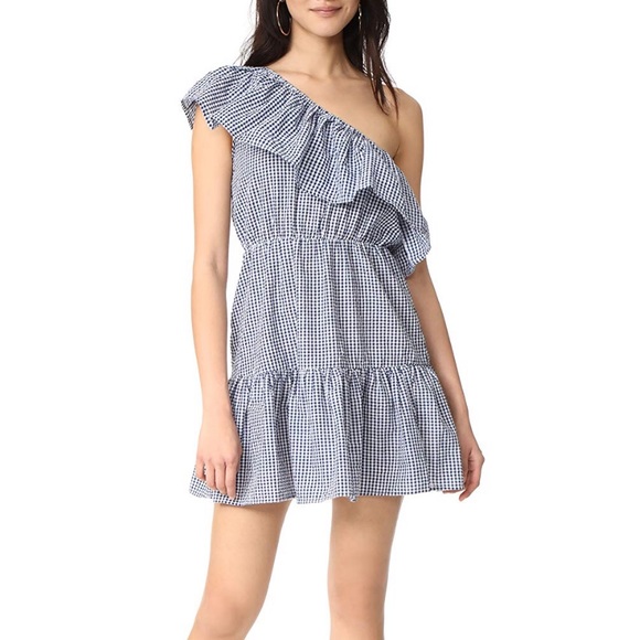 MINKPINK Dresses & Skirts - Minkpink wanderer one shoulder gingham dress